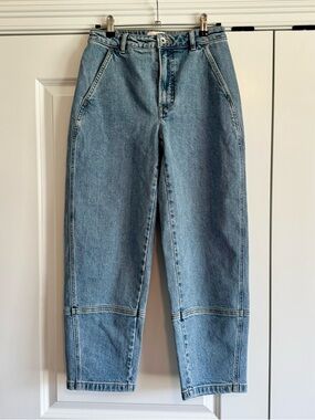 Everlane Utility Barrel Jeans Women’s 26R High Rise Cropped Light Wash Denim